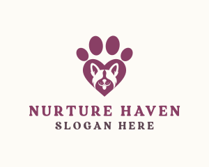 Dog Paw Love logo design