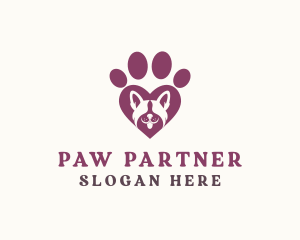 Dog Paw Love logo design