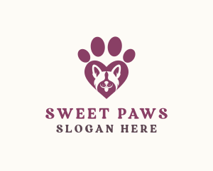 Dog Paw Love logo design