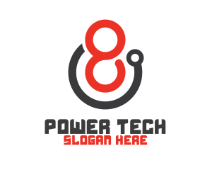 Tech Number 8 Outline Logo