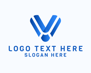 Simple Modern Letter V Logo