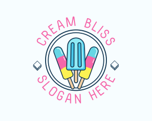 Popsicle Ice Cream logo design