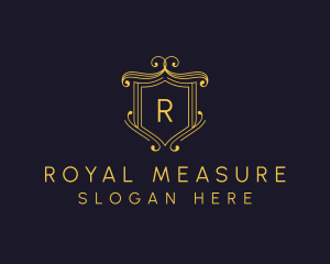 Golden Royal Shield logo design