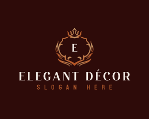 Elegant Crown Crest logo design