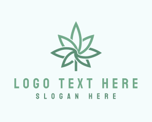 Marijuana Hemp Leaf logo