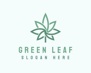Marijuana Hemp Leaf logo