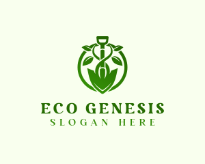 Shovel Eco Plant logo design