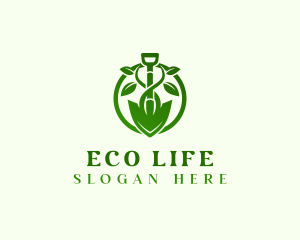 Shovel Eco Plant logo design