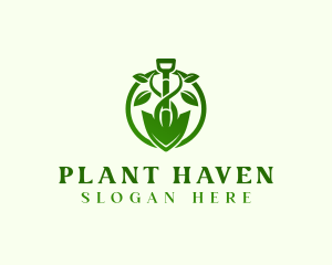 Shovel Eco Plant logo design