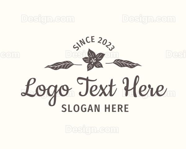 Botanical Cursive Wordmark Logo