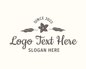 Botanical Cursive Wordmark logo