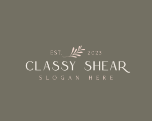 Elegant Classy Leaf logo design