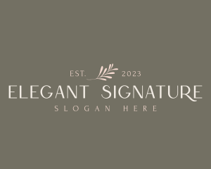 Elegant Classy Leaf logo design