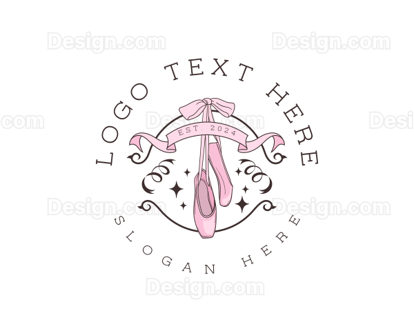 Ballerina Ballet Shoe Logo