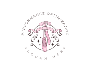 Ballerina Ballet Shoe logo design