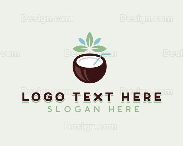 Coconut Juice Drink Logo