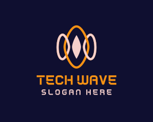 Cyber Tech Waves logo design