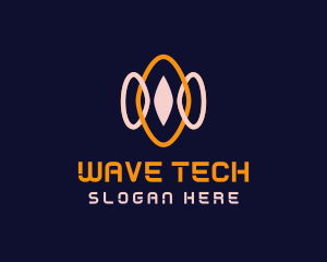 Cyber Tech Waves logo design