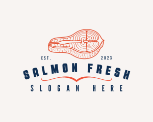 Salmon Fish Restaurant logo design