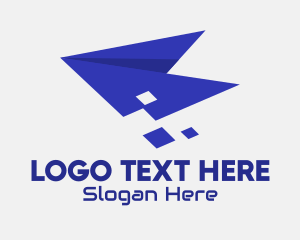 Blue Geometric Plane logo