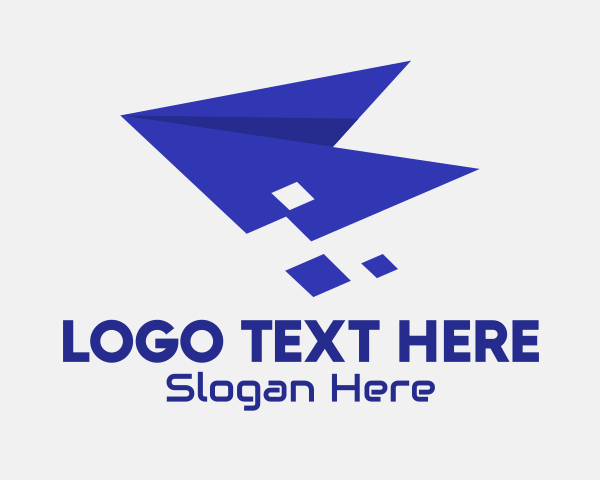 Paper Airplane logo example 2