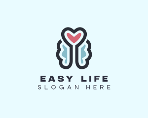 Heart Brain Mental Healthcare logo design