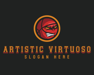 Angry Basketball Sports logo design