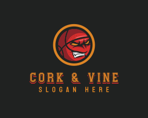 Angry Basketball Sports logo design