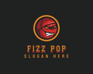 Angry Basketball Sports logo design