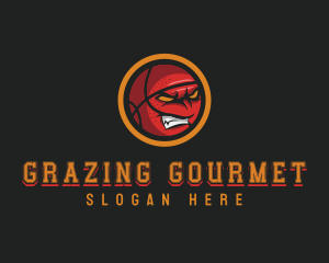 Angry Basketball Sports logo design