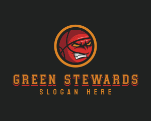 Angry Basketball Sports logo design