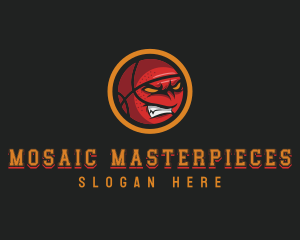 Angry Basketball Sports logo design