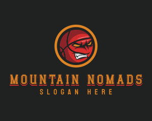 Angry Basketball Sports logo design