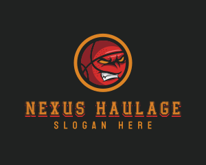 Angry Basketball Sports logo design