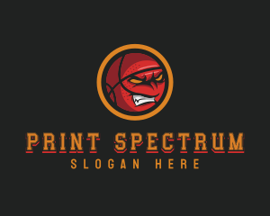 Angry Basketball Sports logo design