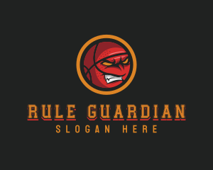 Angry Basketball Sports logo design