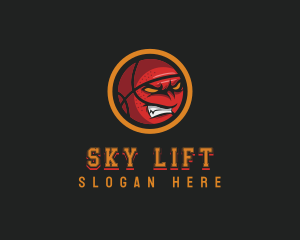 Angry Basketball Sports logo design