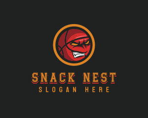 Angry Basketball Sports logo design