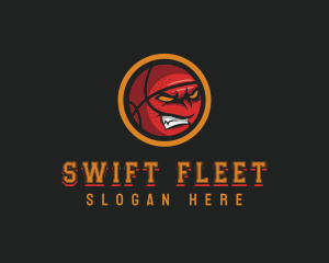 Angry Basketball Sports logo design