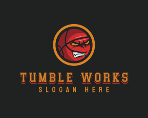 Angry Basketball Sports logo design