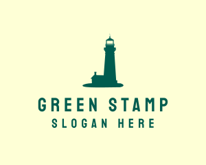 Green Lighthouse Tower logo design