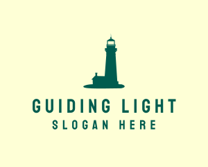 Green Lighthouse Tower logo design