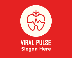 Red Apple Dental Pulse logo design