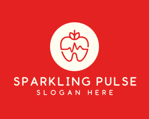 Red Apple Dental Pulse logo design