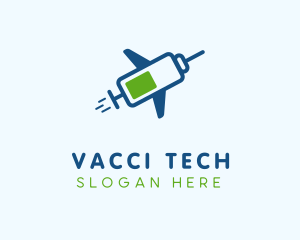 Airplane Vaccination Syringe logo