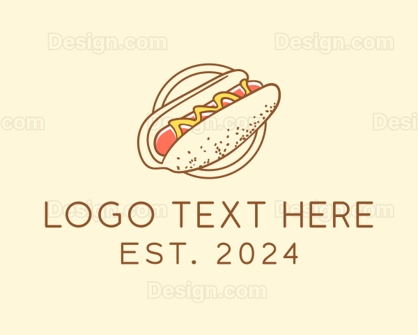 Mustard Hot Dog Sausage Logo