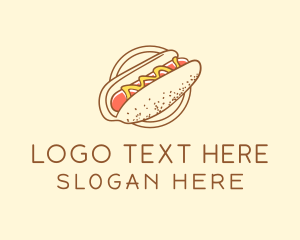 Mustard Hot Dog Sausage Logo