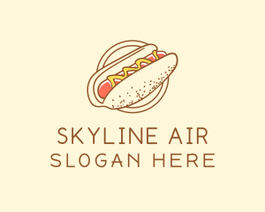 Mustard Hot Dog Sausage Logo