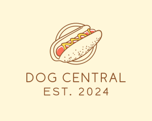 Mustard Hot Dog Sausage logo design