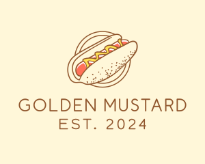 Mustard Hot Dog Sausage logo